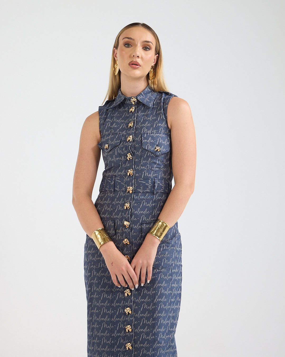 Malondie Denim Maxi Dress