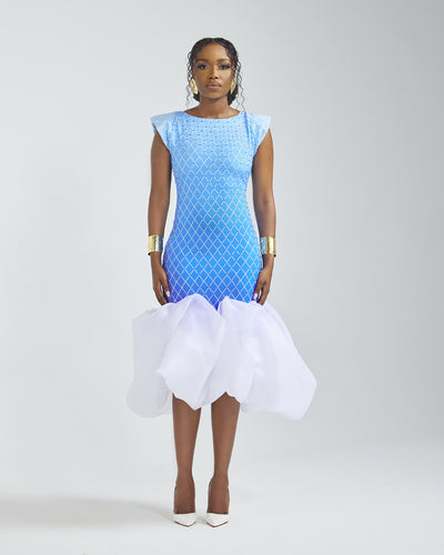 Malondie Blue Fading Dazzeld Dress