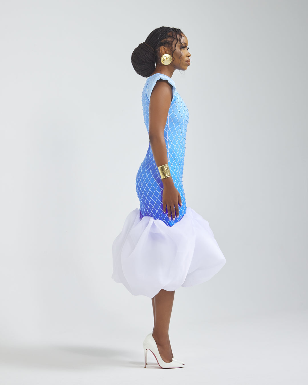 Malondie Blue Fading Dazzeld Dress