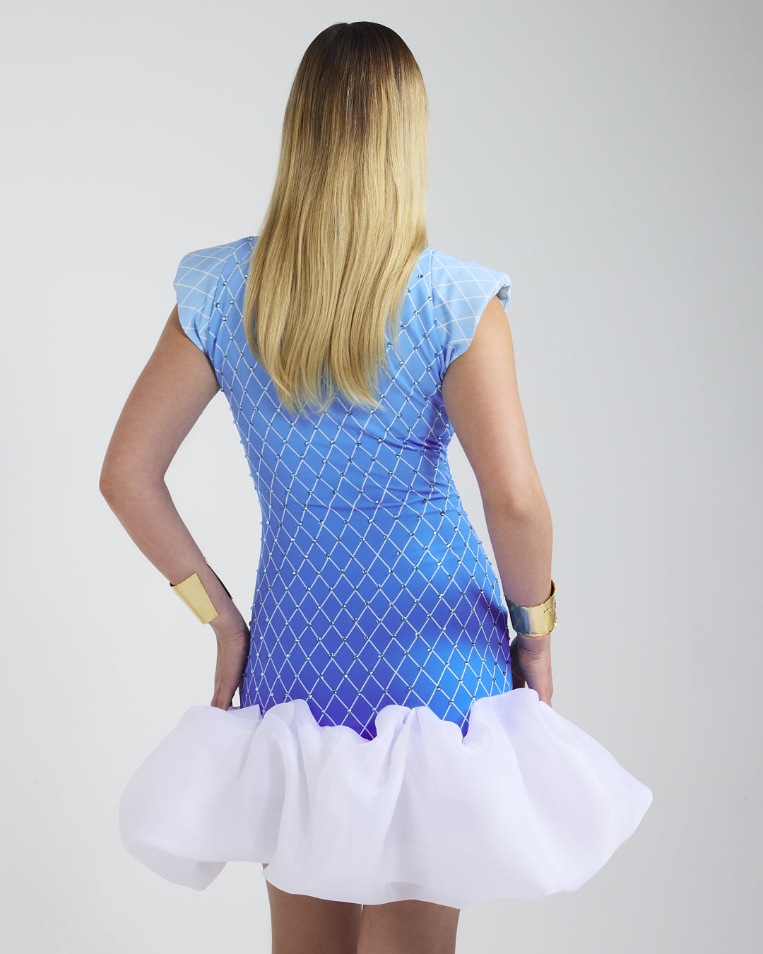 Malondie Blue Fading Minnie Dazzled Dress