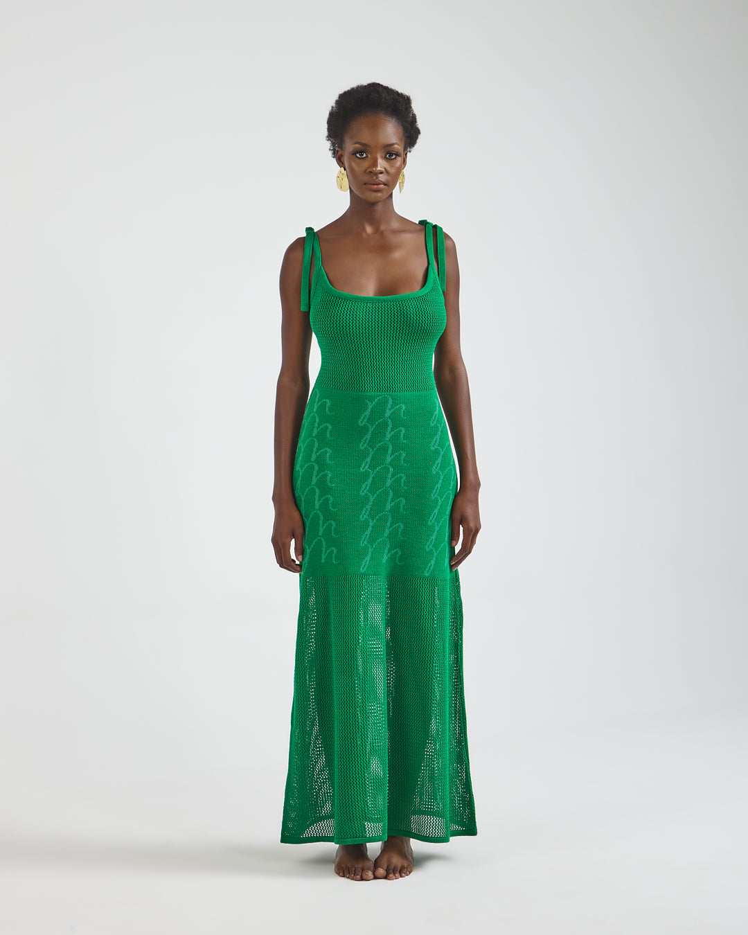 Malondie Knitted Rich Green Maxi dress