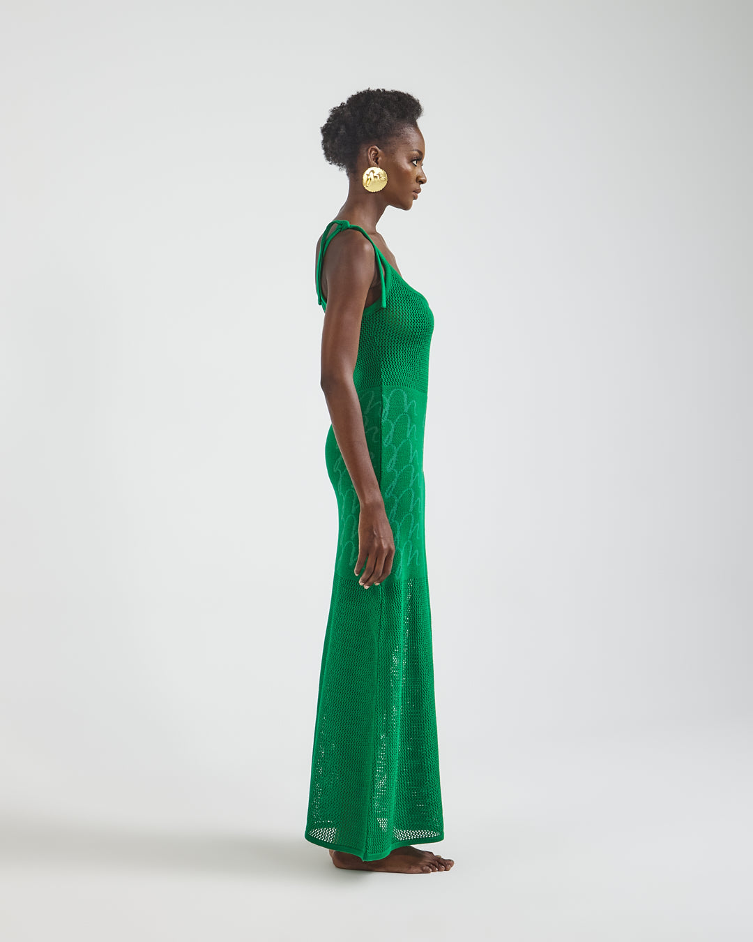 Malondie Knitted Rich Green Maxi dress