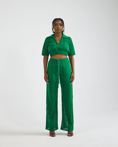 Malondie Summer Knitted Rich Green Pants