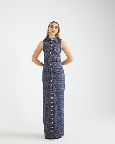 Malondie Denim Maxi Dress