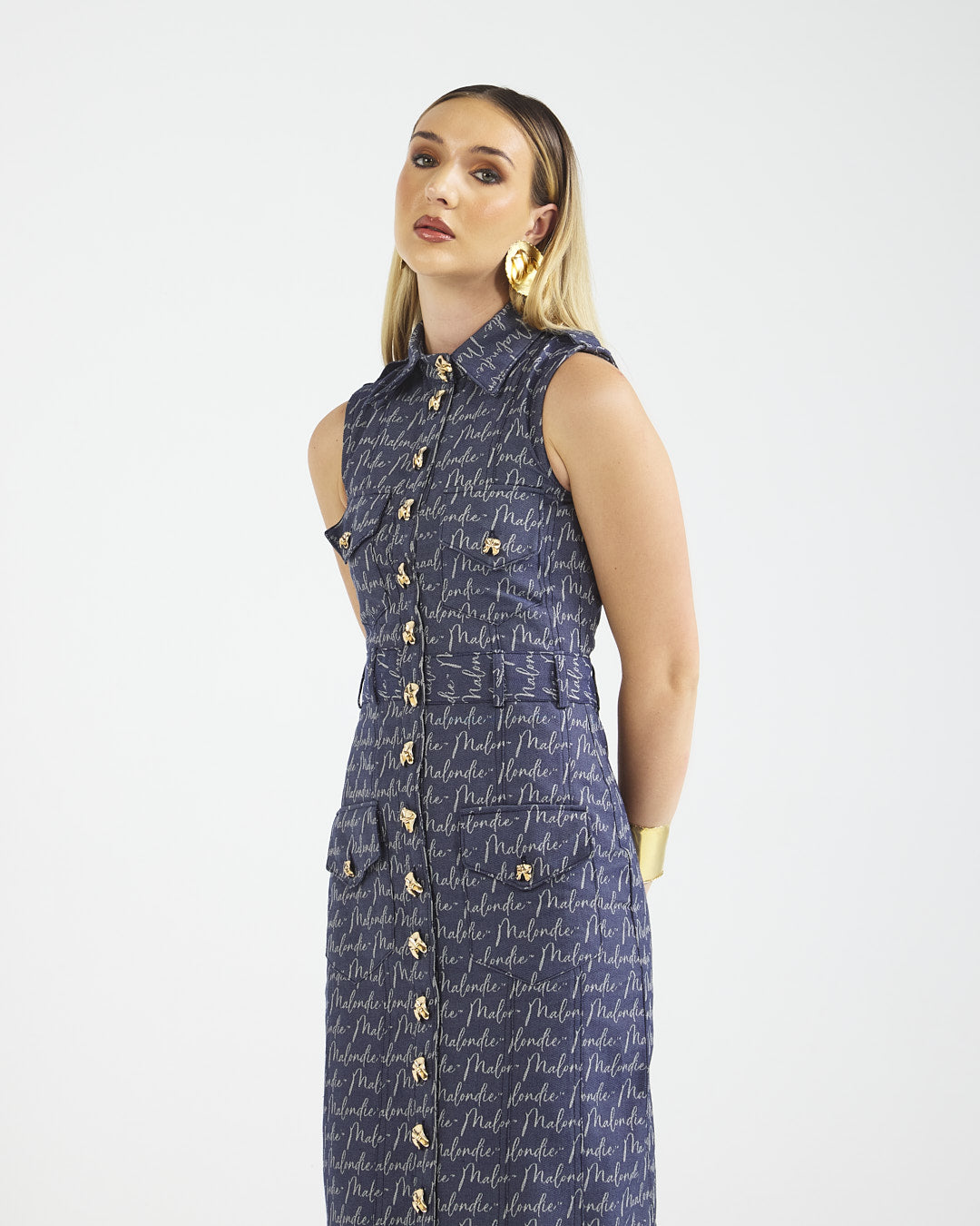 Malondie Denim Maxi Dress